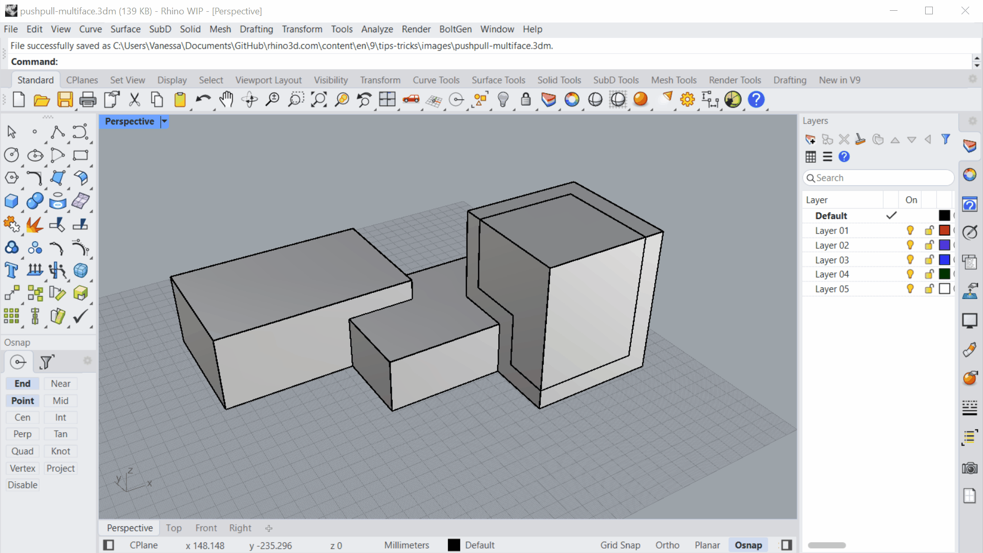 Pushpull multiple surfaces at once and solve intersections at connecting faces