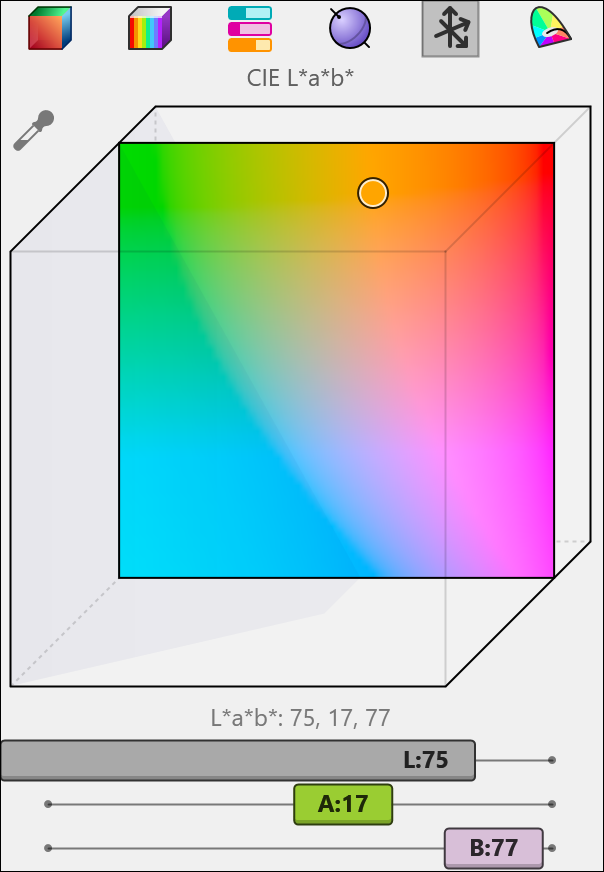 Figure 11. CIE L*a*b* in the Grasshopper colour picker.