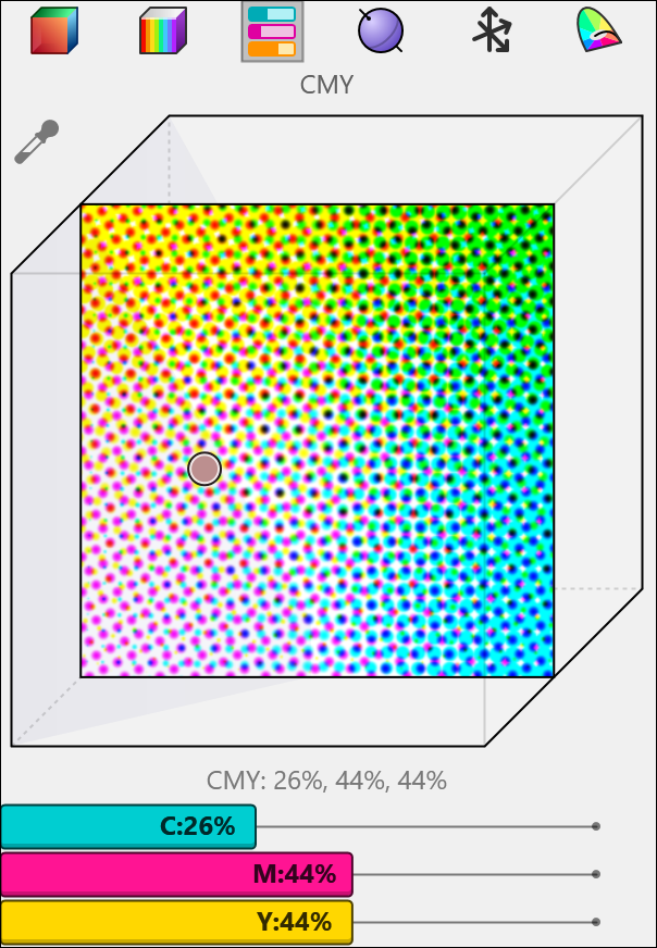 Figure 5. CMY model in the Grasshopper colour picker.