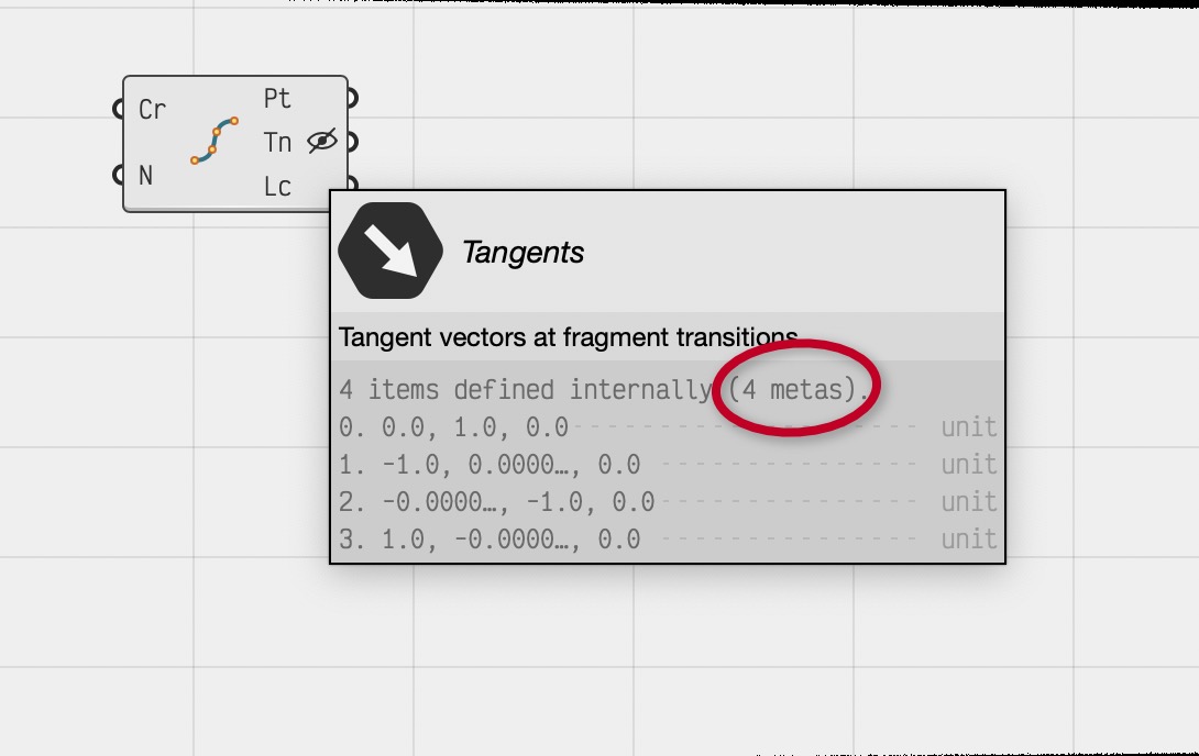 Figure 2. Parameter tooltips provide the tiniest of hints as to the existence of meta data.