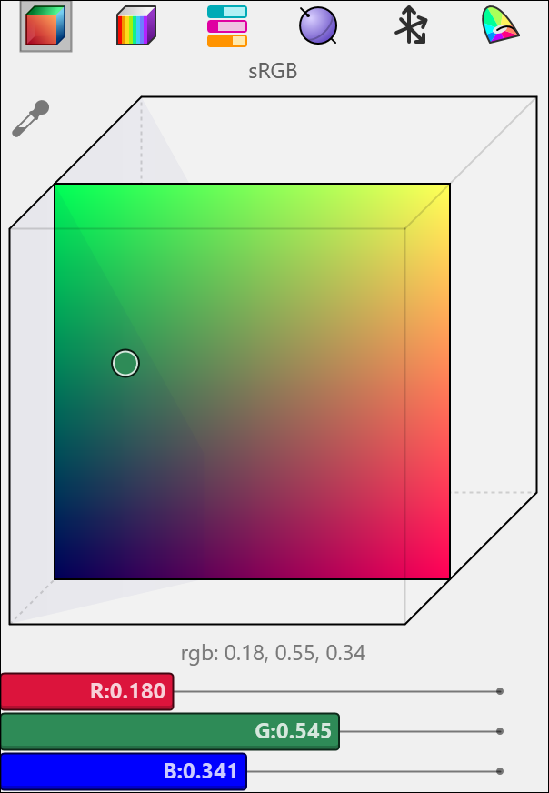 Figure 8. sRGB in the Grasshopper colour picker.