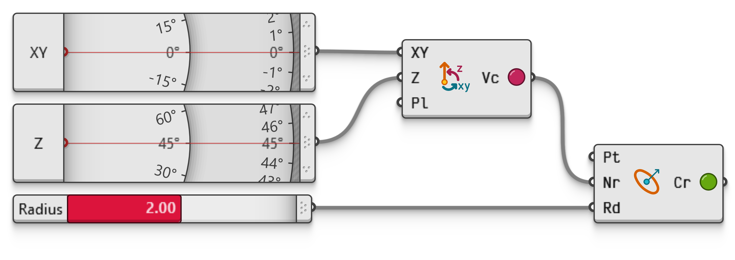 Example file CircleNormal.ghz.