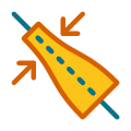 Taper Deform. Create a tapering deformation. If an input shape is provided, it will be deformed accordingly.