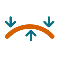 Bend Deform. Create a bending deformation. If an input shape is provided, it will be deformed accordingly.