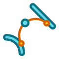 Tangent Arcs Point. Create 3-point tangent arcs connecting two curves.