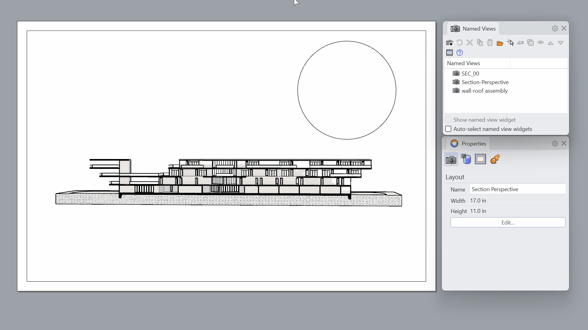Use Zoom-Selection to maximize the wall/roof corner assembly detail, insulation and finish hatches visible.