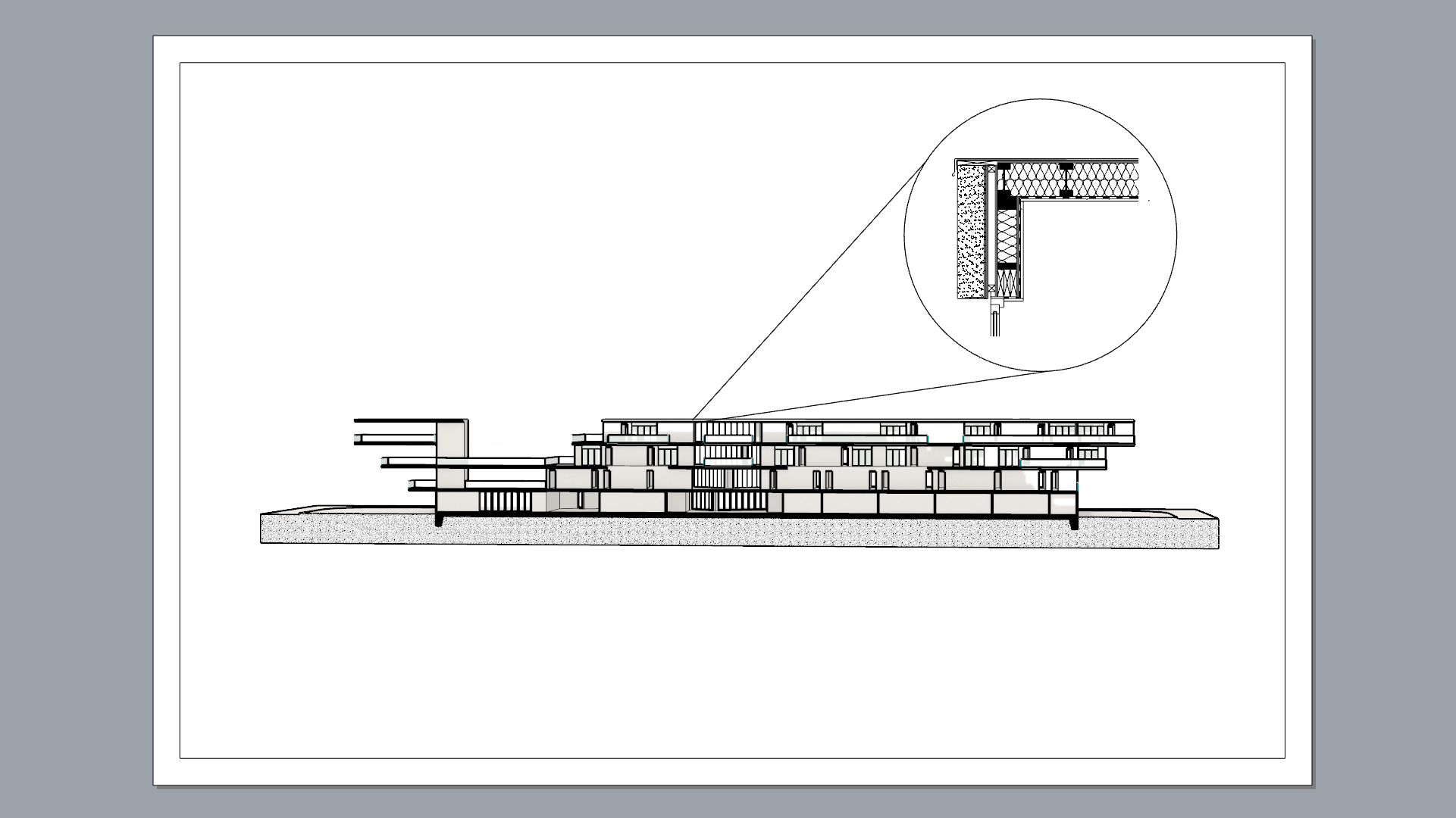 The Section-Perspective with the blown-up detail and the callout lines.