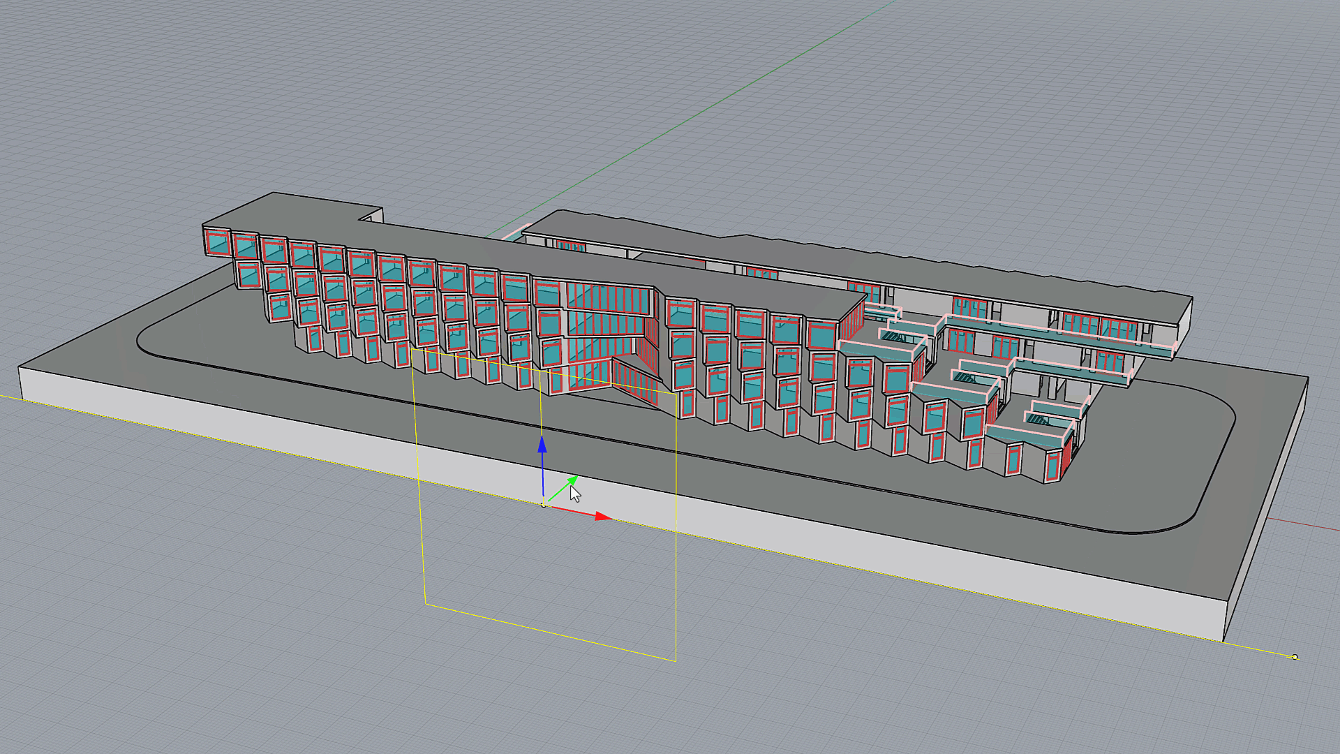 Running ClippingSections in the Perspective viewport. The model opens up to reveal the interior.
