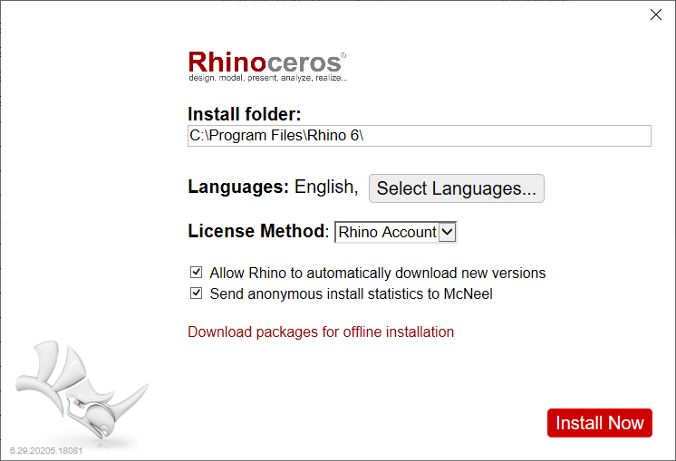 Download packages for offline installation link