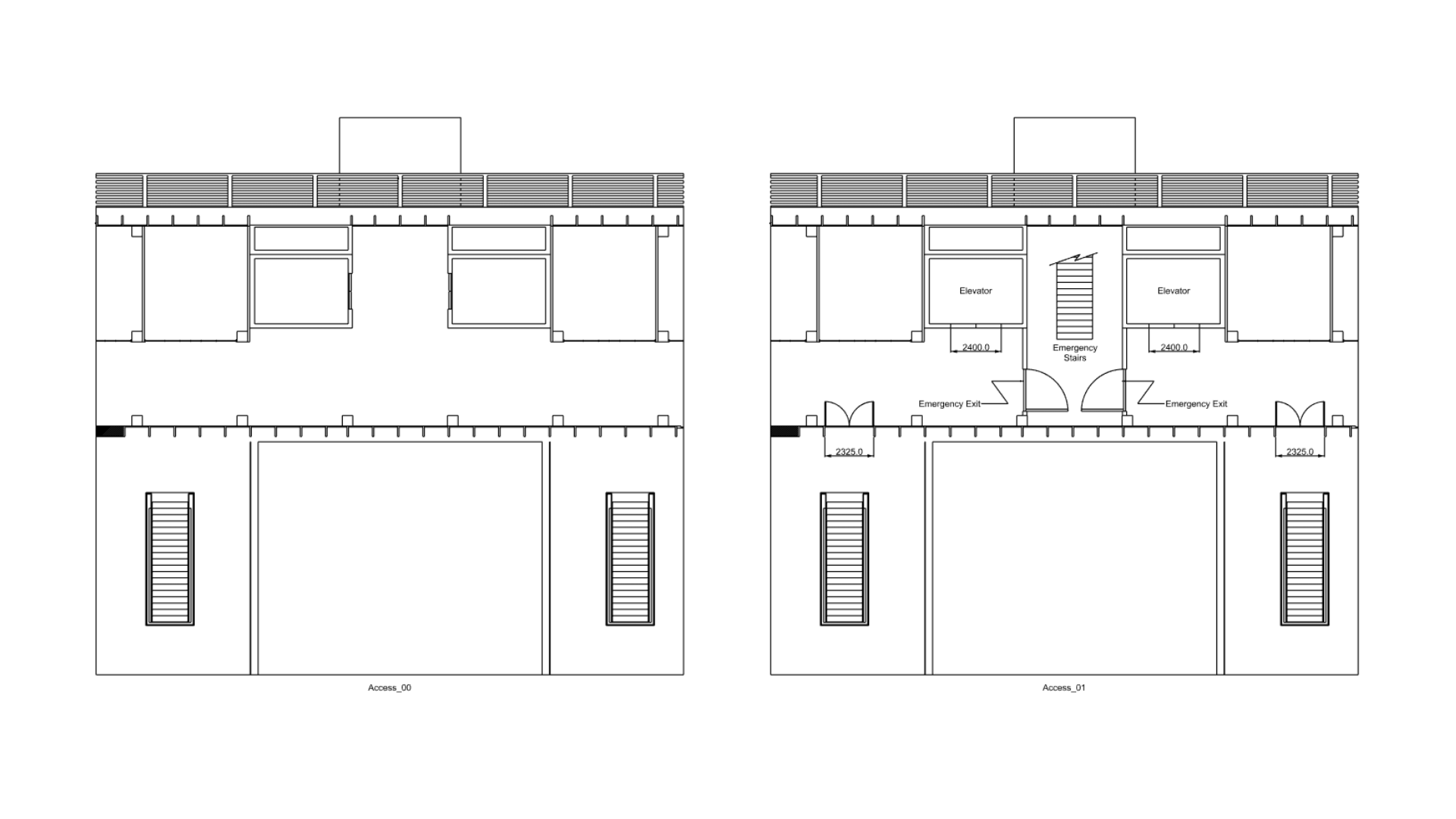 Access_00 and Access_01: two alternative access configurations from the same model.