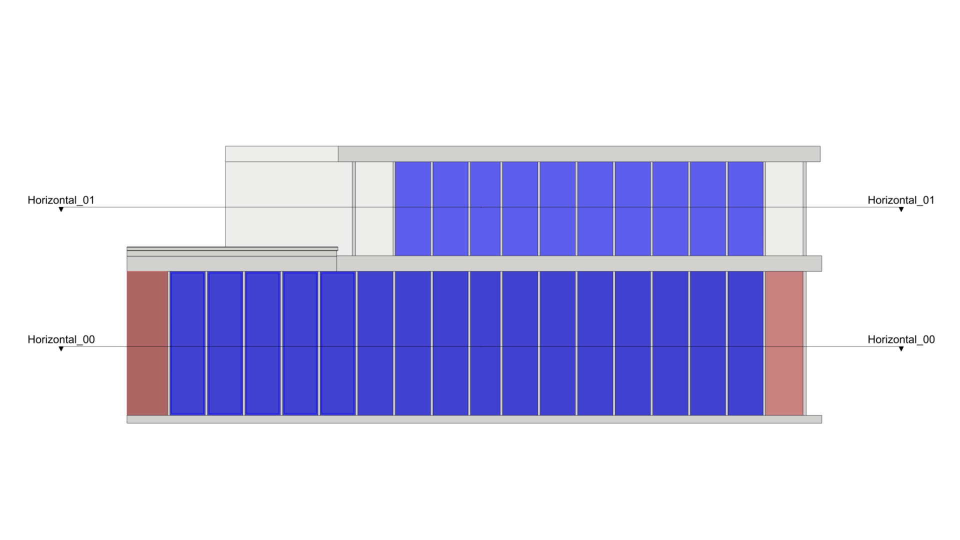 A second horizontal section, Horizontal_01, copied above Horizontal_00.