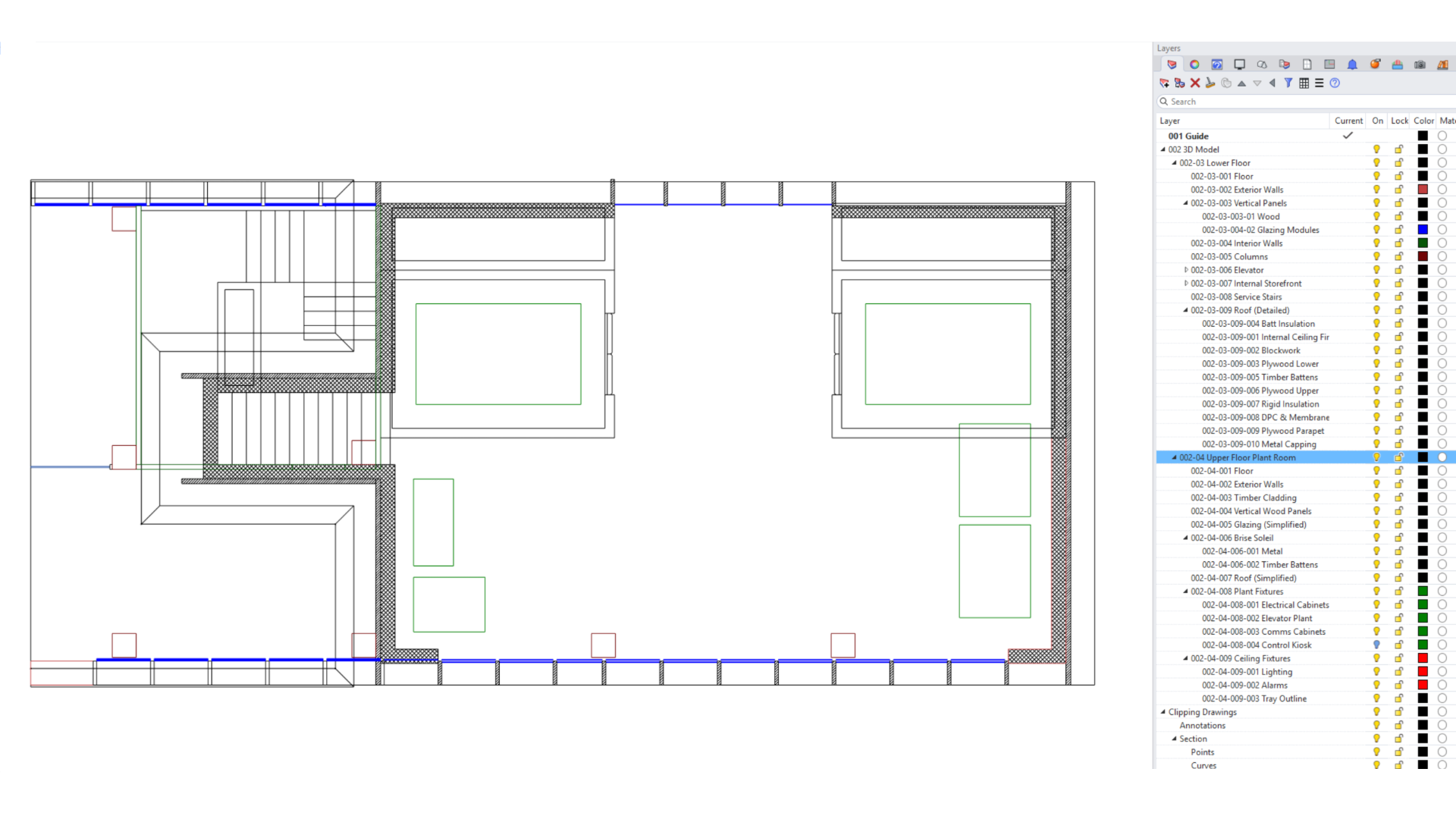 Horizontal_00 and Horizontal_01 aligned in the Top viewport.