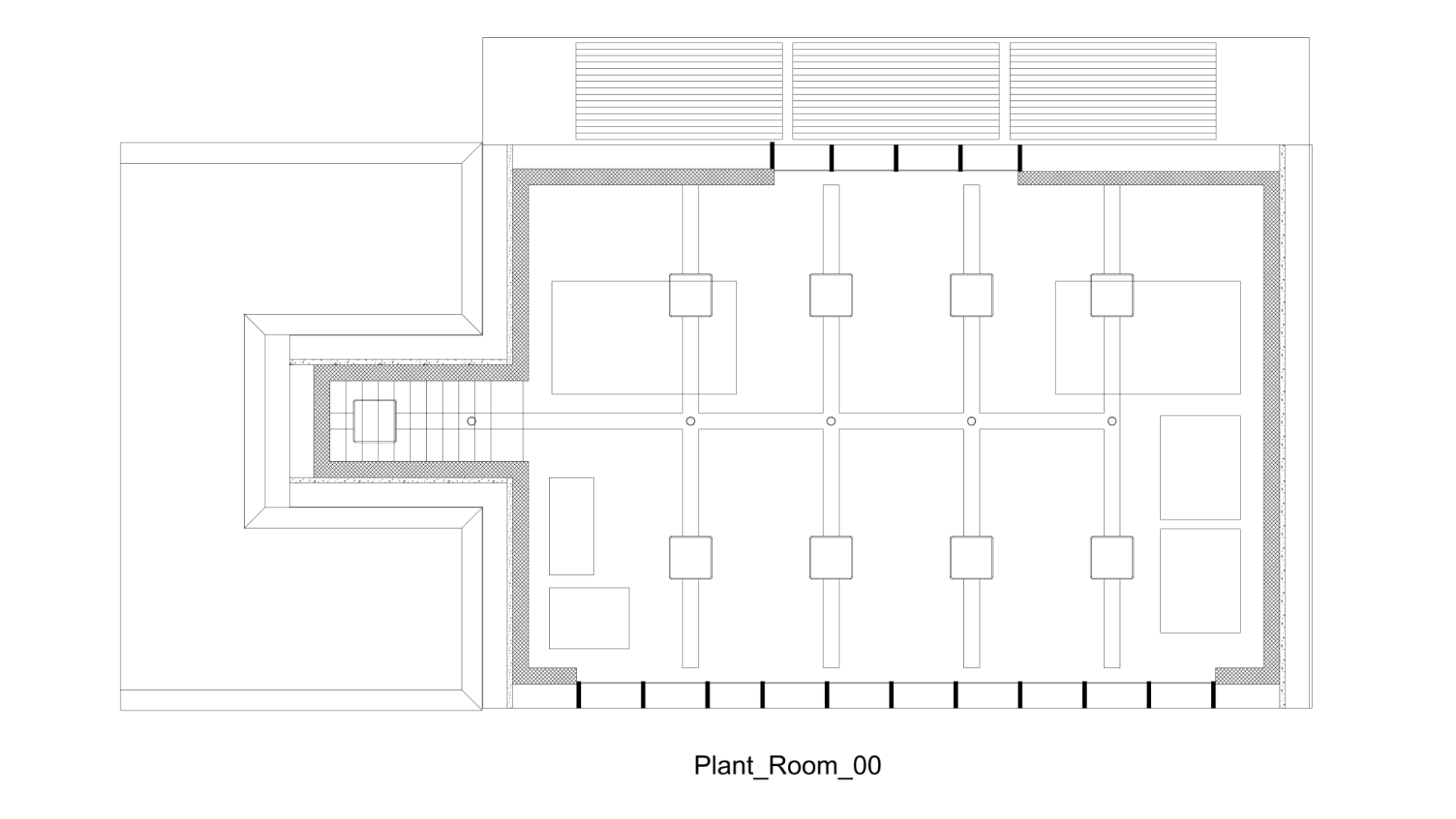 The Parallel and Reflected projection: the ceiling plan overlaid on the floor plan.