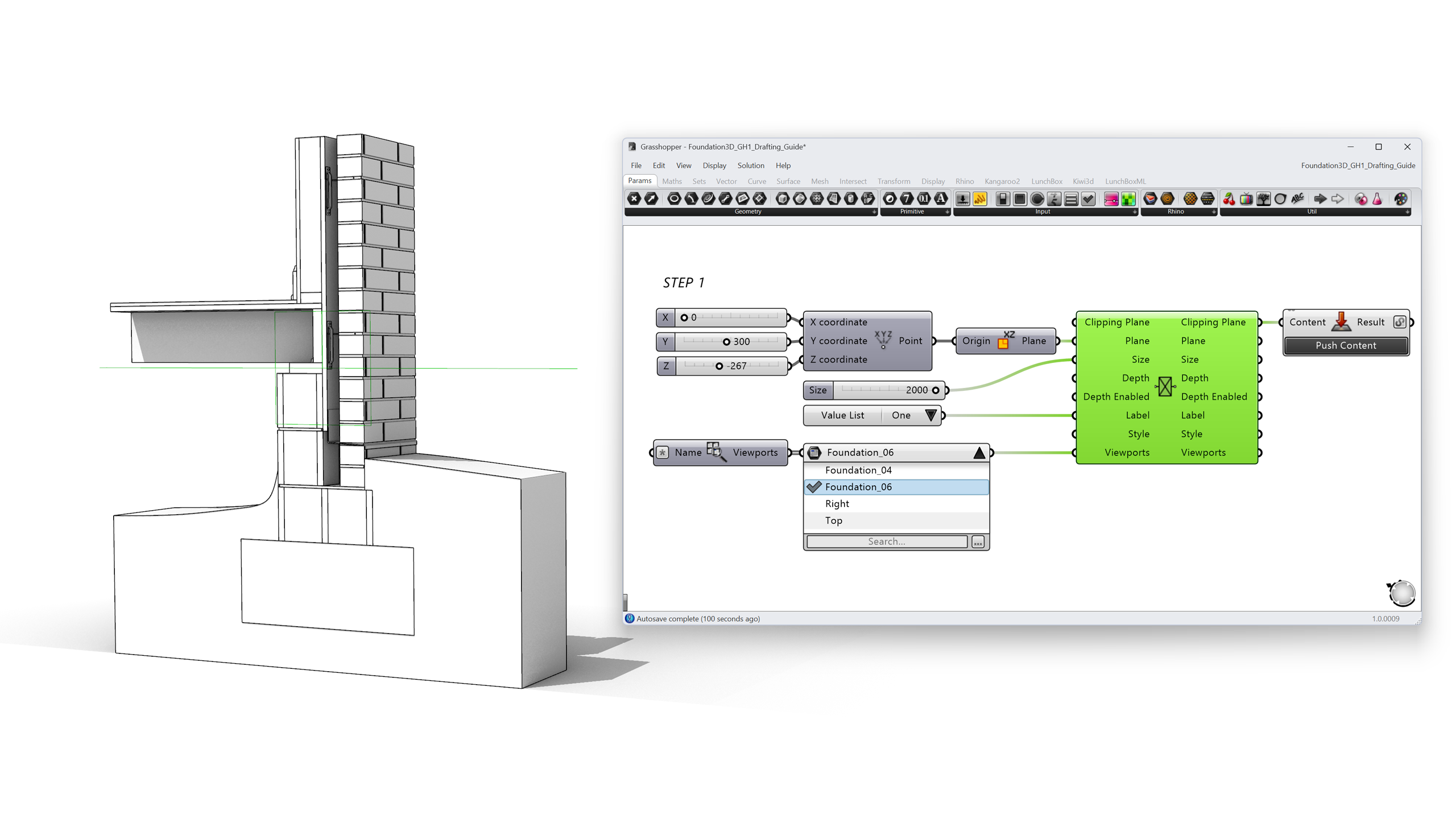 Place a Model Clipping Plane in Grasshopper.