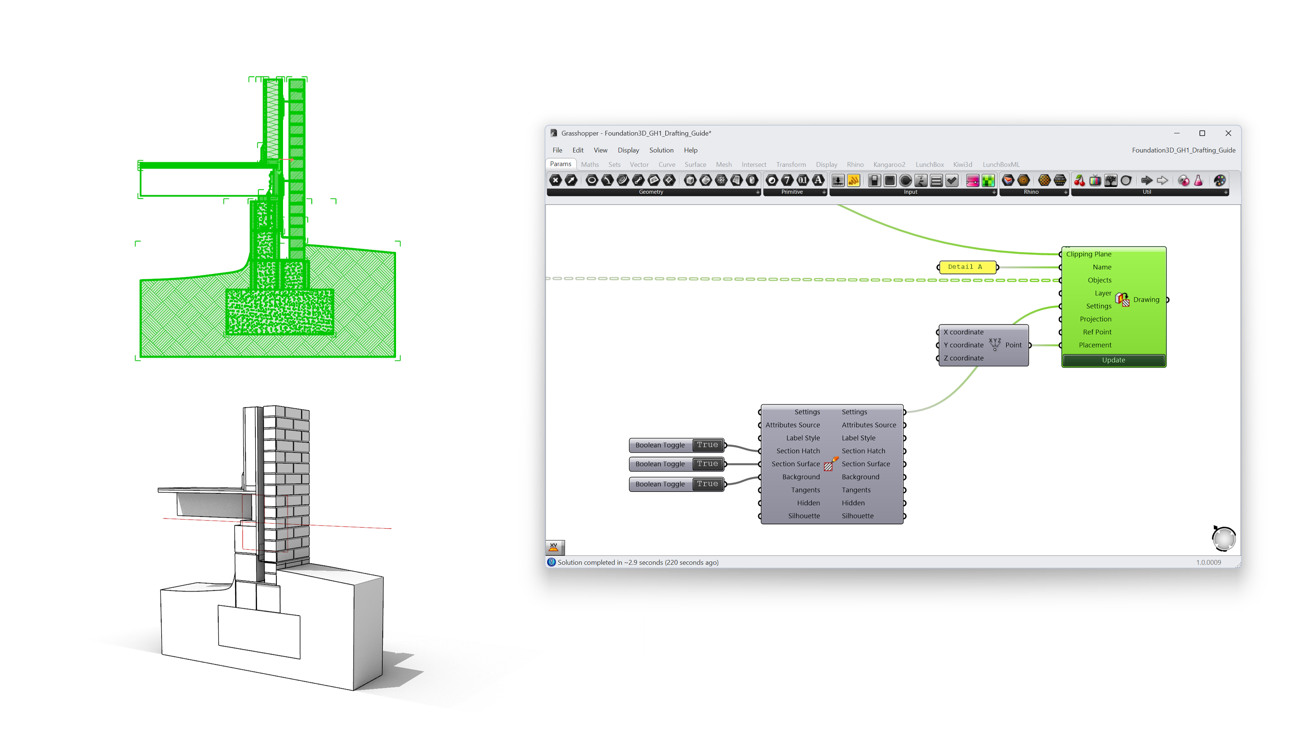Create Parametric Sections and Hatches with Grasshopper