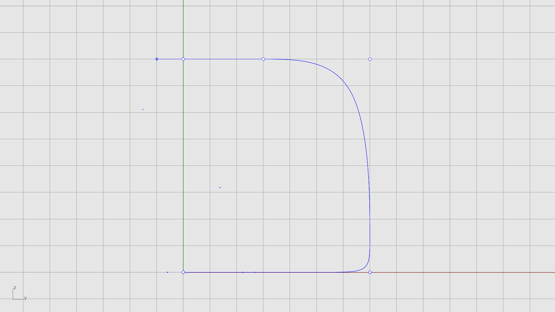 Placing points in the Right viewport