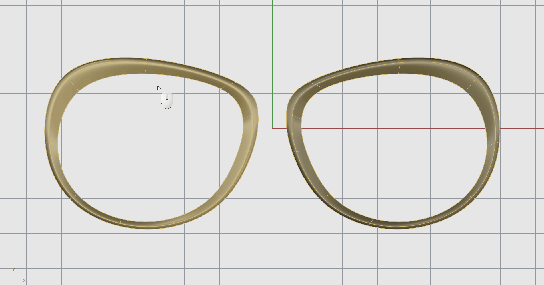Sliding the top internal edge to adjust the shape
