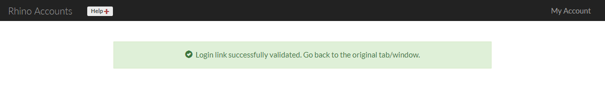 Login link success