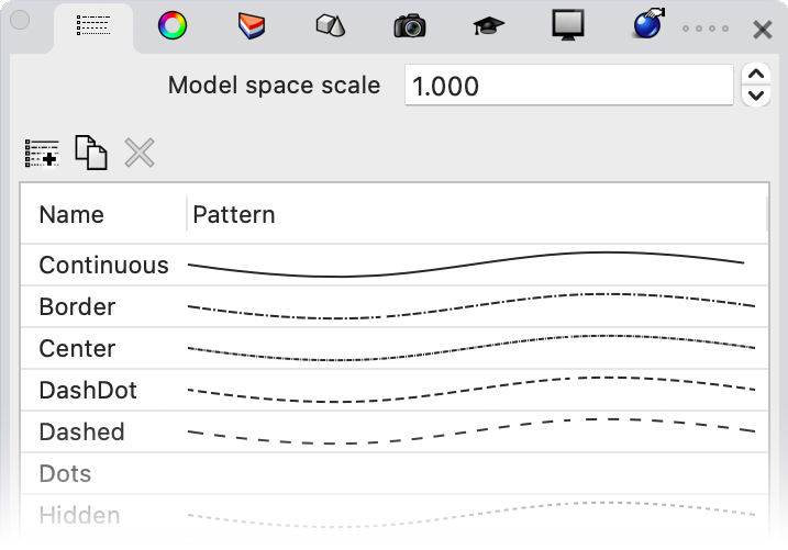 "Linetypes Panel"