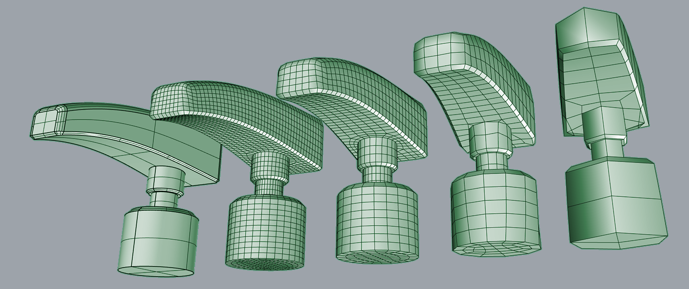 Multiple resolutions for optimized SubD conversion, UV Mapping, 3D Printing, etc.