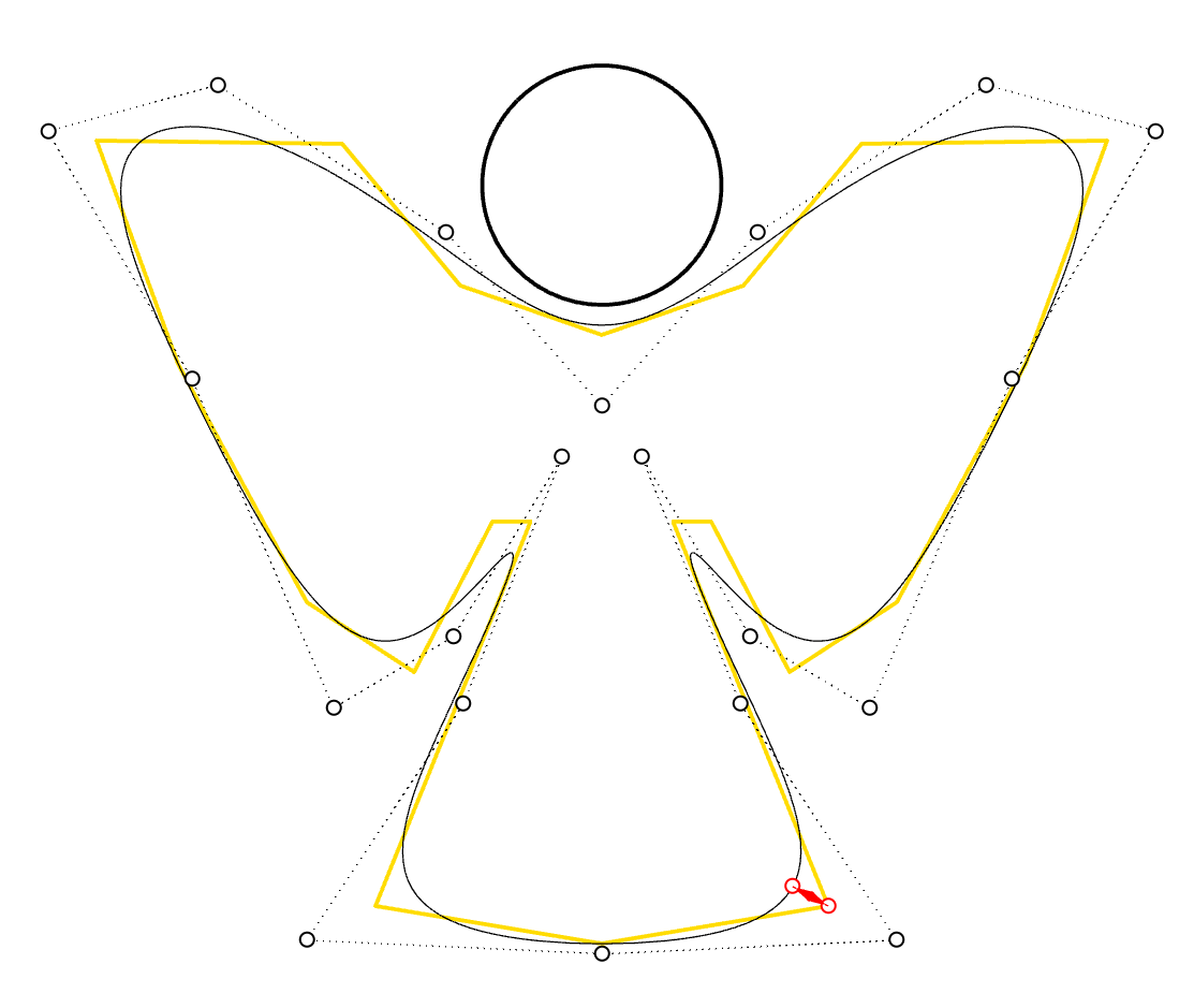 Rebuilding a polyline to degree 5 with smoothing.