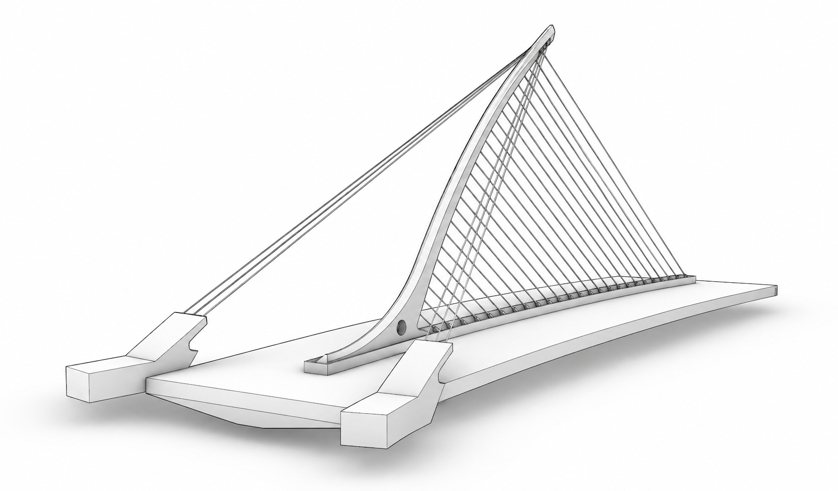 Modeling the Calatrava Bridge in Rhino. © How to Rhino.
