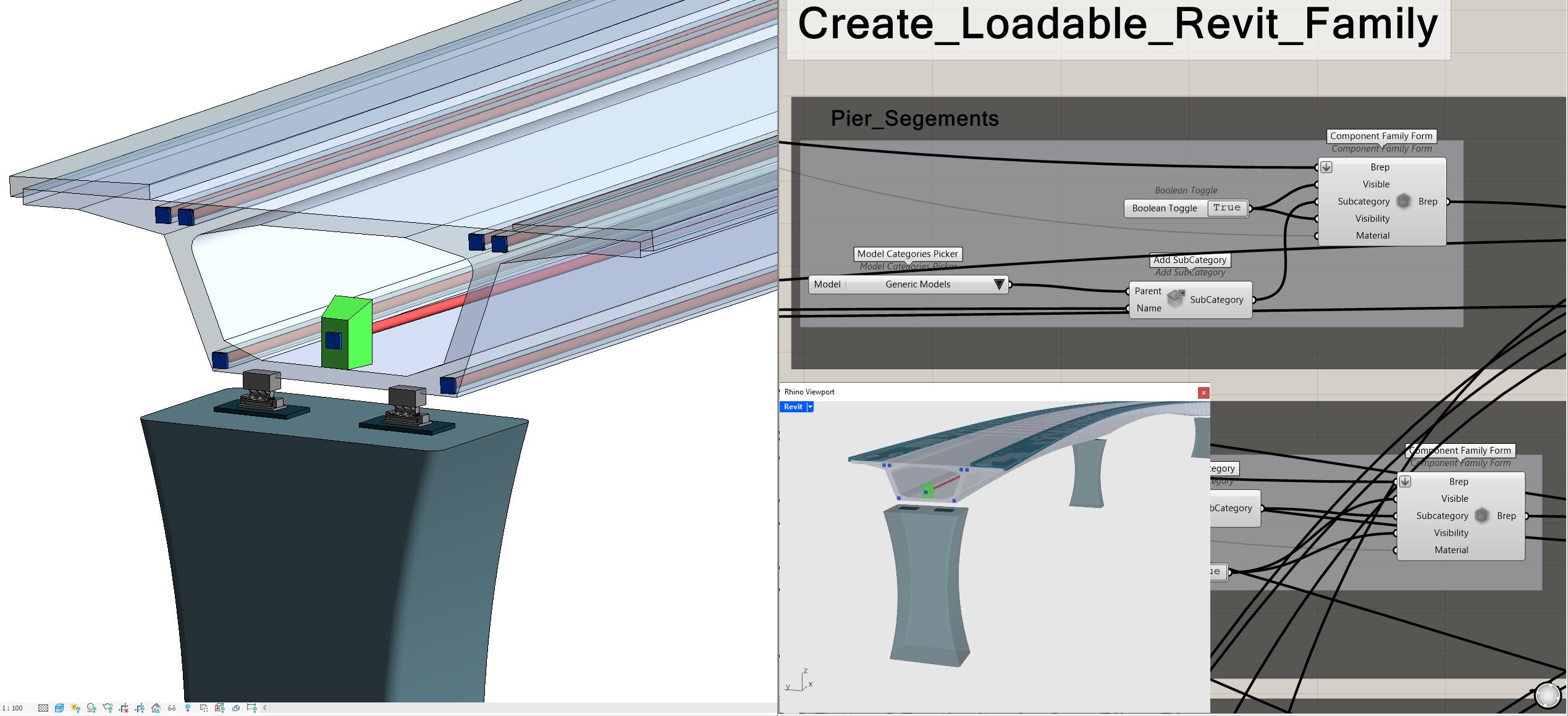 Parametric bridge model for documentation in Autodesk Revit®. © Junghwo Park.