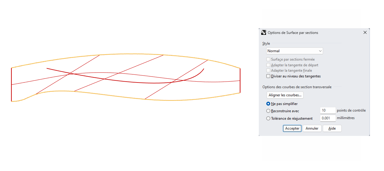 Surface par sections