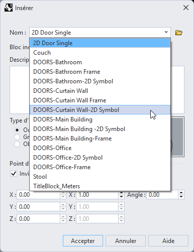 Insertion en tant que bloc.