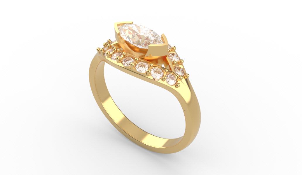Ring modeled in Rhino