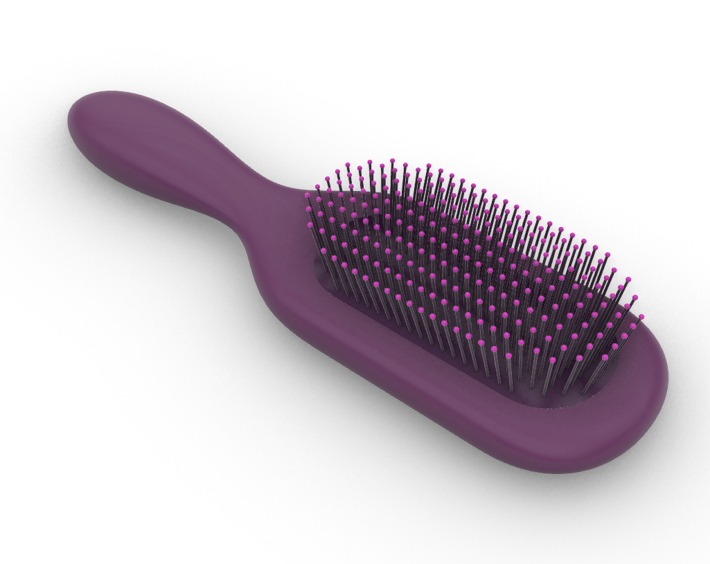 Add the bristles with Grasshopper and adjust them parametrically.