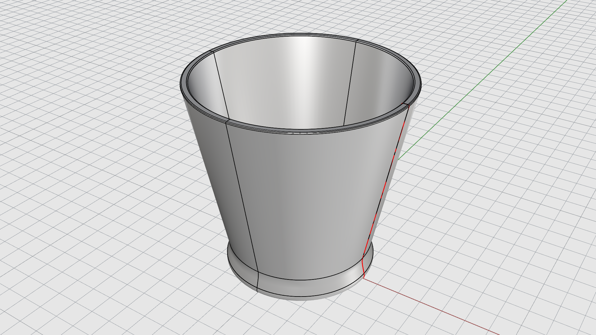 The FullCircle option creates a complete 360-degree surface.