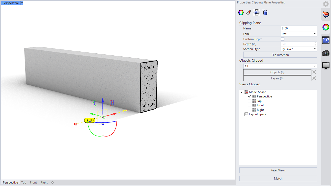 “Clipping Plane Properties”