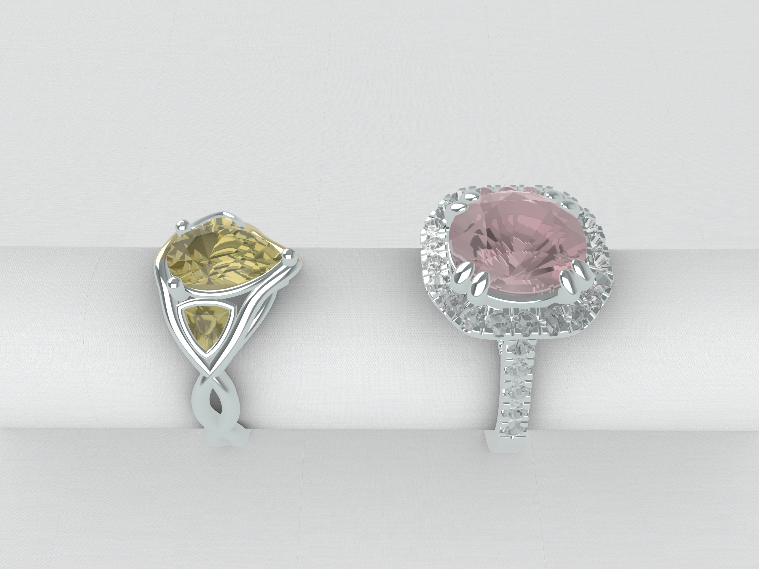Color Previews and Refraction Simulation for Gem Stones