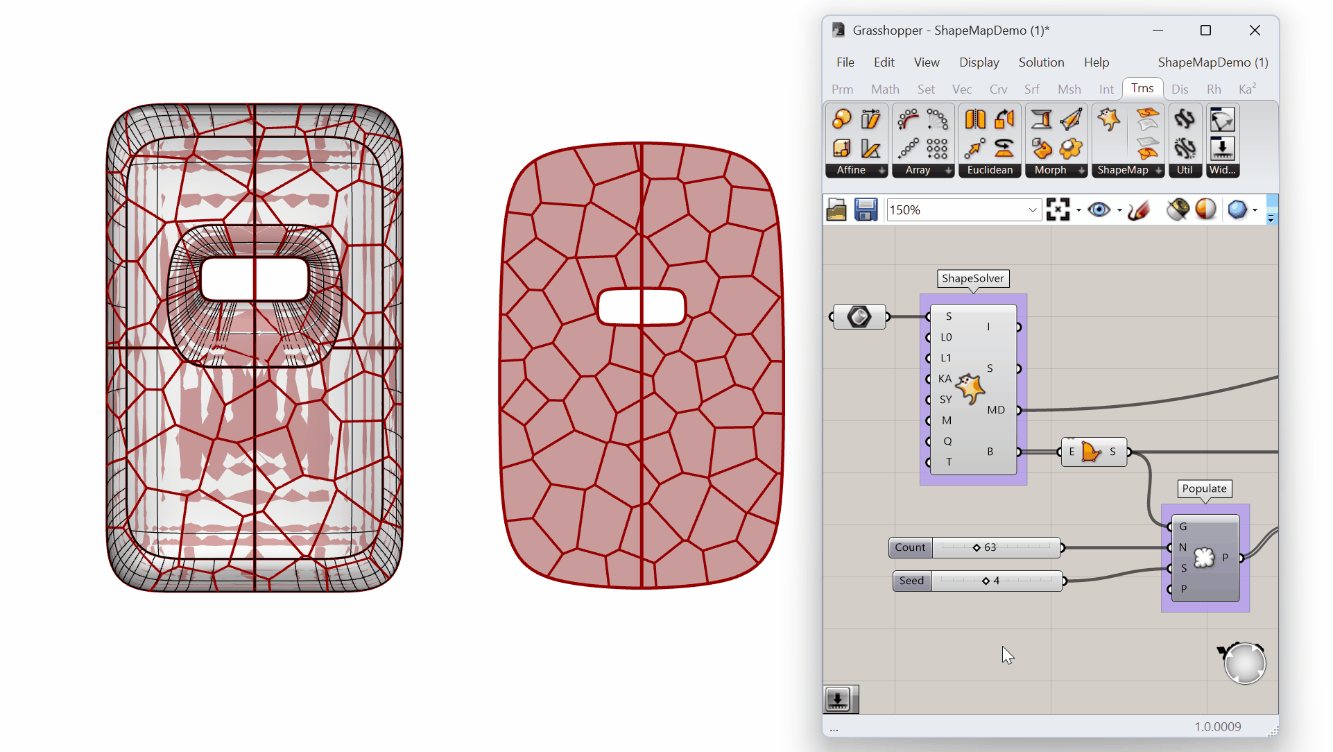 Parametrically adjust the size and number of cells
