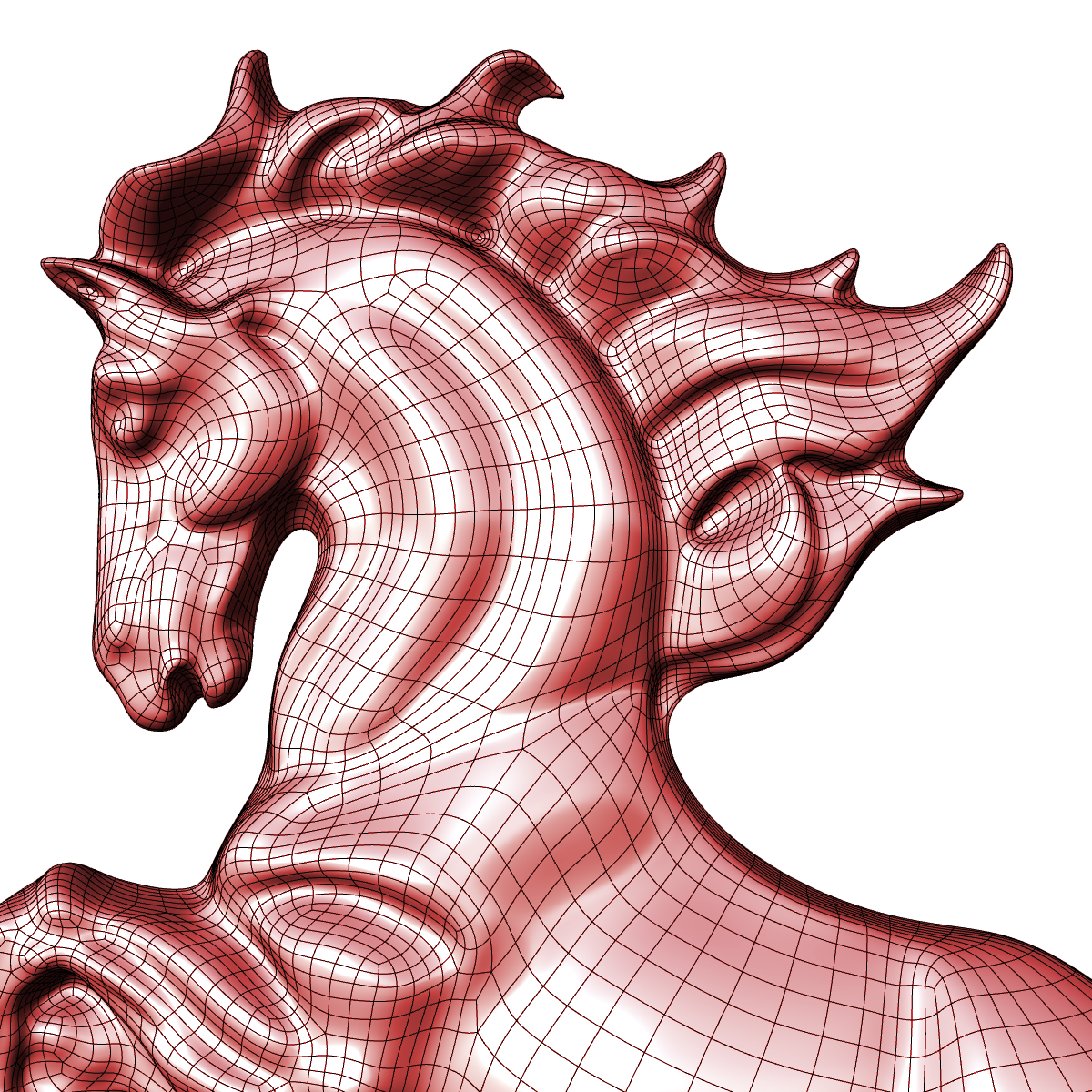 Horse mesh after retopology