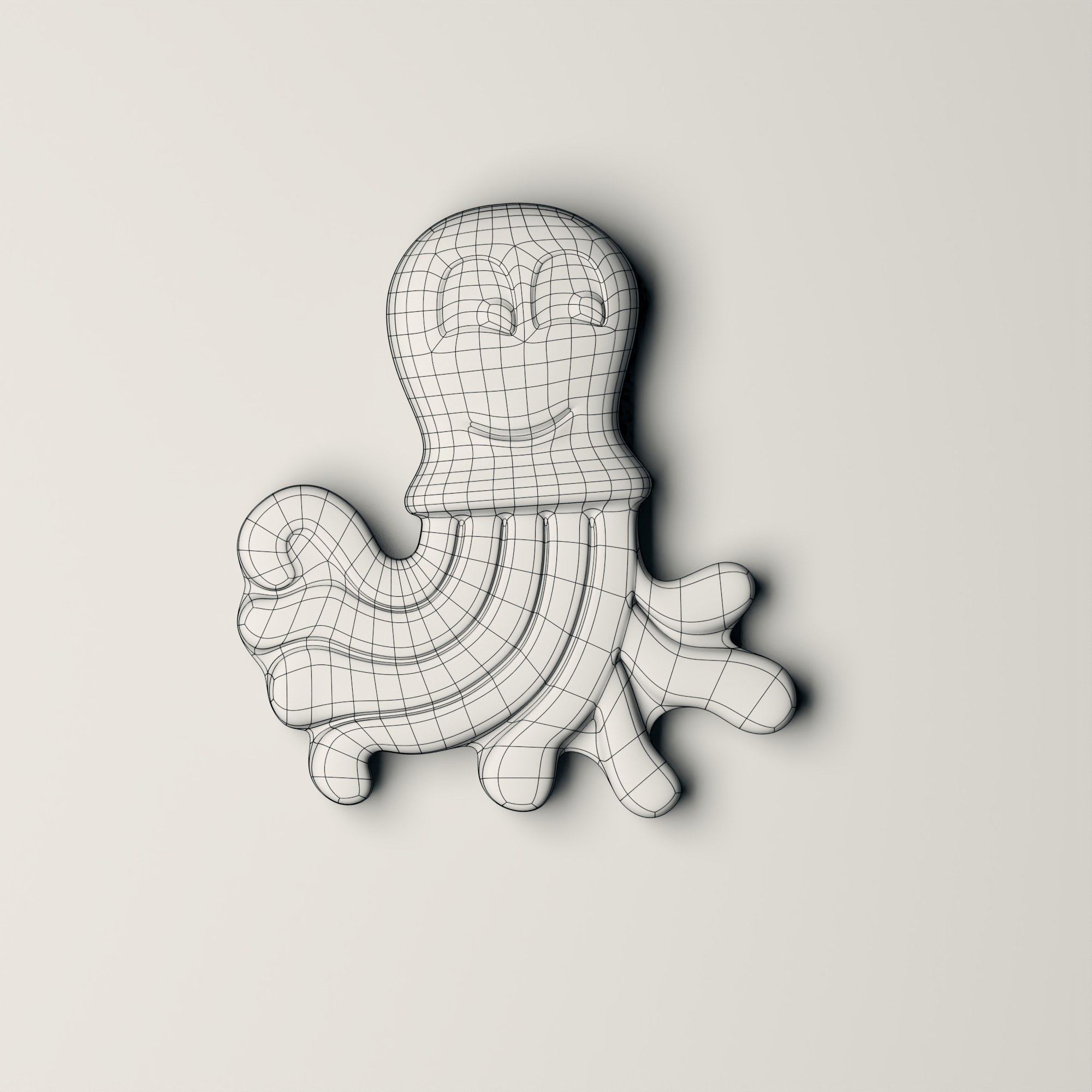Estructura alámbrica de calamar de goma por Gijs