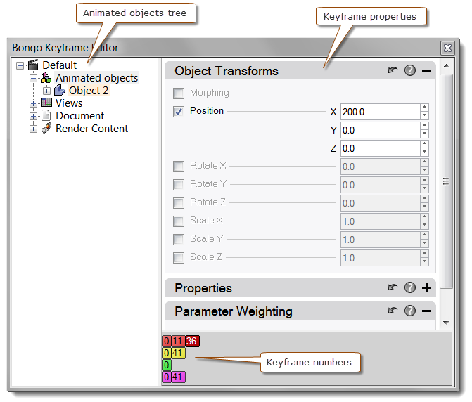 Bongo Keyframe Editor